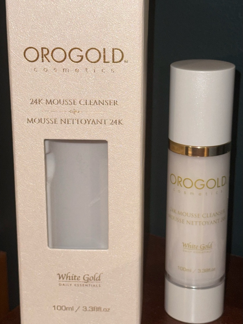 OROGOLD White Gold 24K Mousse Cleanser - White